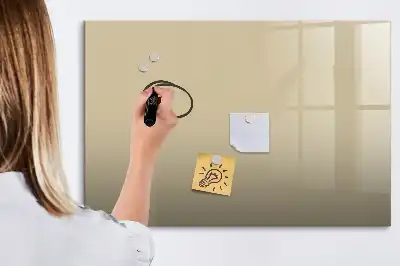 Quadro magnético para escrever na cor bege