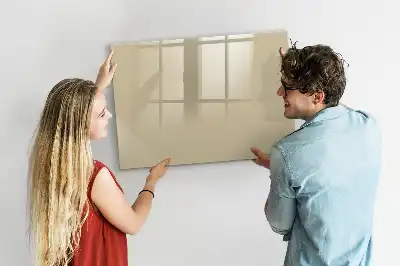 Quadro magnético para escrever na cor bege