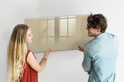 Quadro magnético para escrever na cor bege