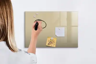 Quadro magnético para escrever na cor bege