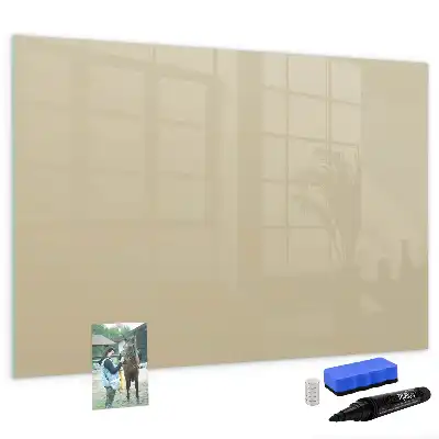 Quadro magnético para escrever na cor bege