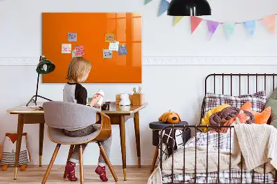 Quadro magnético para desenhar na cor laranja