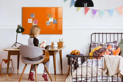 Quadro magnético para desenhar na cor laranja