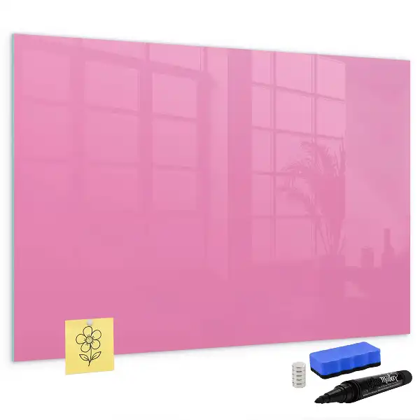 Quadro magnético para escrita na cor rosa