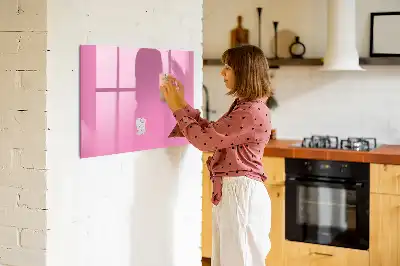 Quadro magnético para escrita na cor rosa