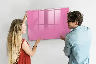 Quadro magnético para escrita na cor rosa
