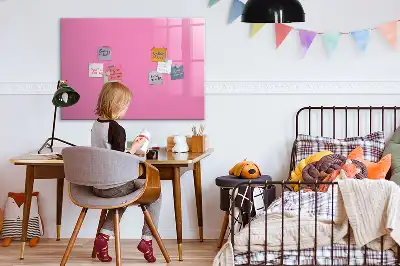 Quadro magnético para escrita na cor rosa