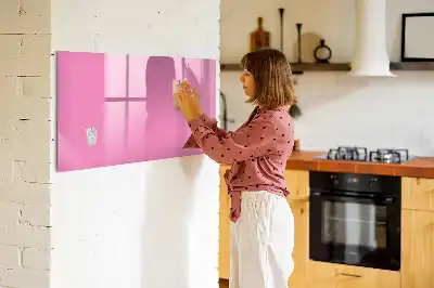 Quadro magnético para escrita na cor rosa
