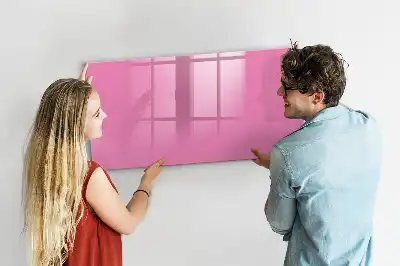 Quadro magnético para escrita na cor rosa
