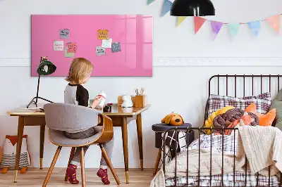 Quadro magnético para escrita na cor rosa