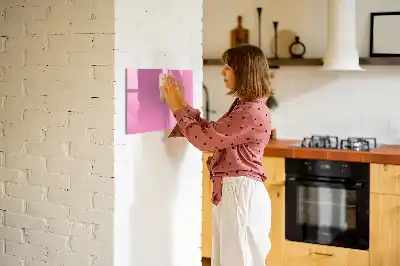 Quadro magnético para escrita na cor rosa