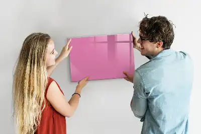Quadro magnético para escrita na cor rosa