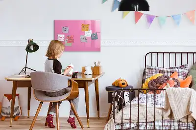 Quadro magnético para escrita na cor rosa