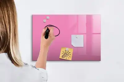 Quadro magnético para escrita na cor rosa