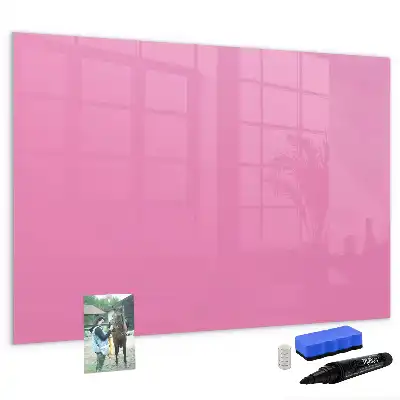 Quadro magnético para escrita na cor rosa
