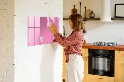 Quadro magnético para escrita na cor rosa