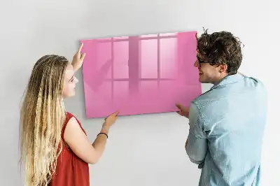 Quadro magnético para escrita na cor rosa