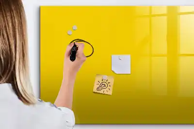 Quadro magnético para desenhar amarelo claro