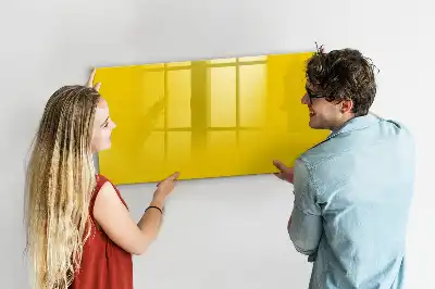 Quadro magnético para desenhar amarelo claro