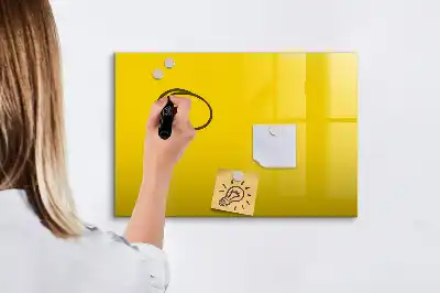 Quadro magnético para desenhar amarelo claro