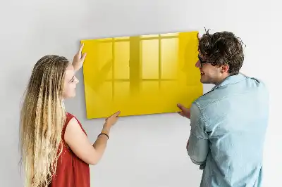 Quadro magnético para desenhar amarelo claro
