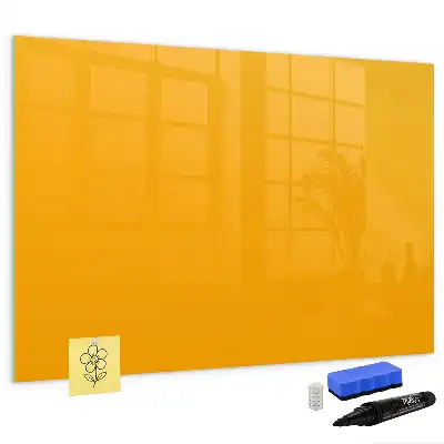 Quadro magnético para escrita na cor amarelo ouro