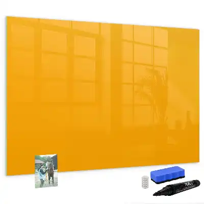 Quadro magnético para escrita na cor amarelo ouro