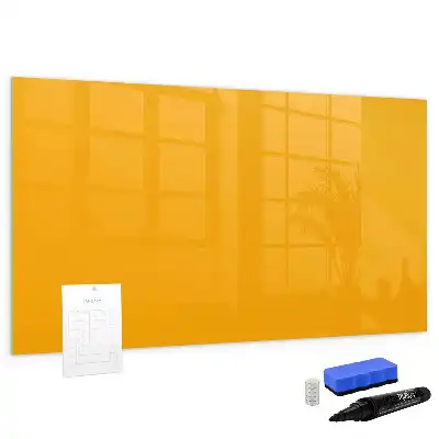 Quadro magnético para escrita na cor amarelo ouro