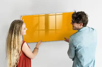 Quadro magnético para escrita na cor amarelo ouro