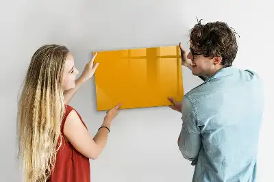 Quadro magnético para escrita na cor amarelo ouro
