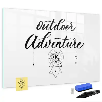 Quadro magnético para escrita tema aventura ao ar livre