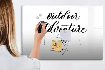 Quadro magnético para escrita tema aventura ao ar livre