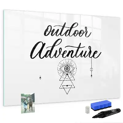 Quadro magnético para escrita tema aventura ao ar livre