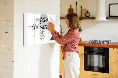 Quadro magnético para escrita tema aventura ao ar livre