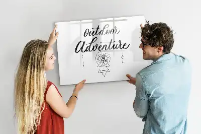 Quadro magnético para escrita tema aventura ao ar livre