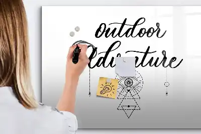 Quadro magnético para escrita tema aventura ao ar livre