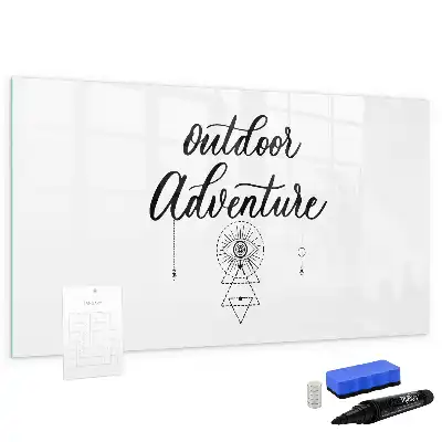 Quadro magnético para escrita tema aventura ao ar livre