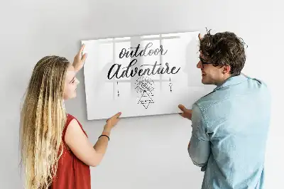 Quadro magnético para escrita tema aventura ao ar livre