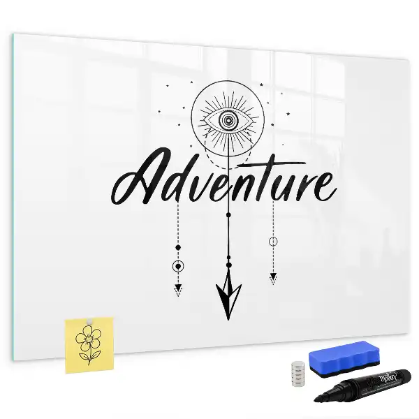 Quadro magnético para escrever tema Aventura