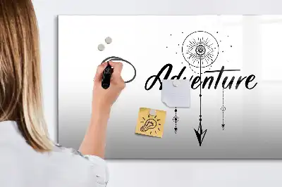 Quadro magnético para escrever tema Aventura