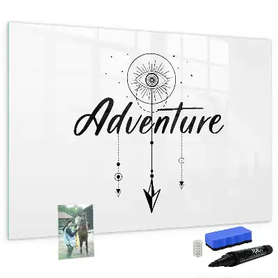 Quadro magnético para escrever tema Aventura