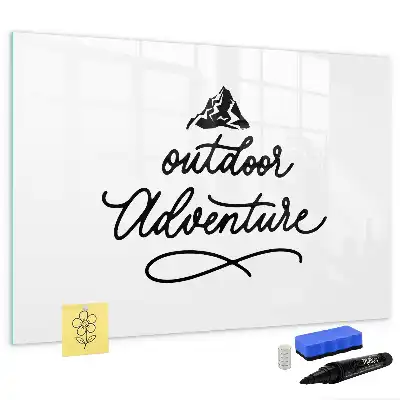Quadro magnético para escrita tema aventura ao ar livre
