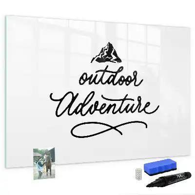 Quadro magnético para escrita tema aventura ao ar livre
