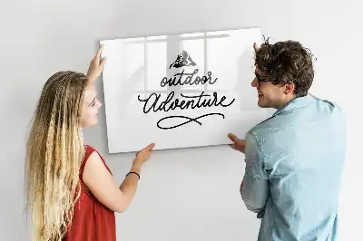 Quadro magnético para escrita tema aventura ao ar livre