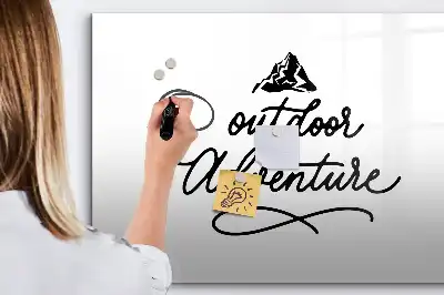Quadro magnético para escrita tema aventura ao ar livre