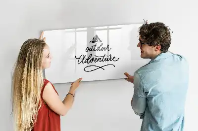 Quadro magnético para escrita tema aventura ao ar livre