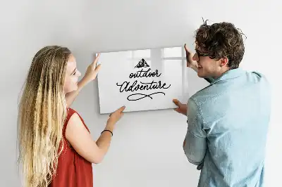 Quadro magnético para escrita tema aventura ao ar livre