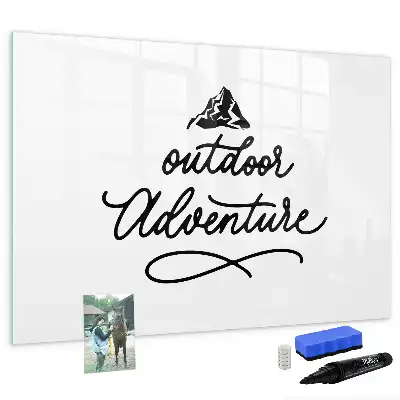 Quadro magnético para escrita tema aventura ao ar livre