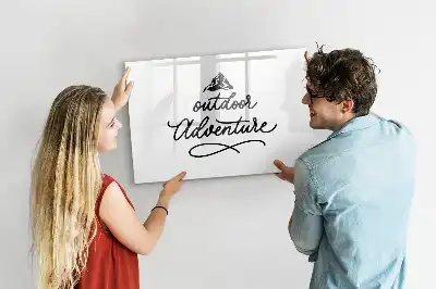 Quadro magnético para escrita tema aventura ao ar livre