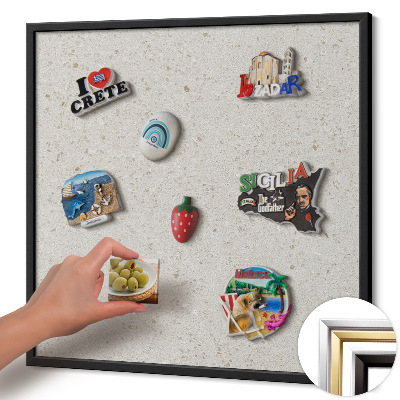 Quadro magnético com moldura preta Grés claro